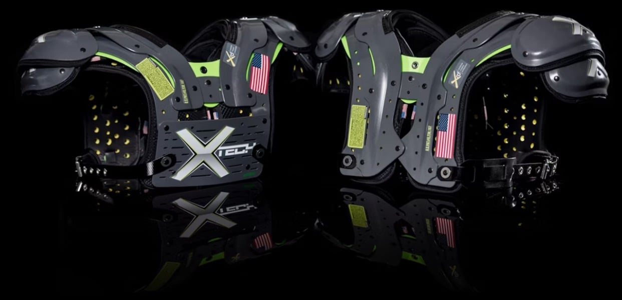 XTECH X2 football shoulder pads by Studio RedEye